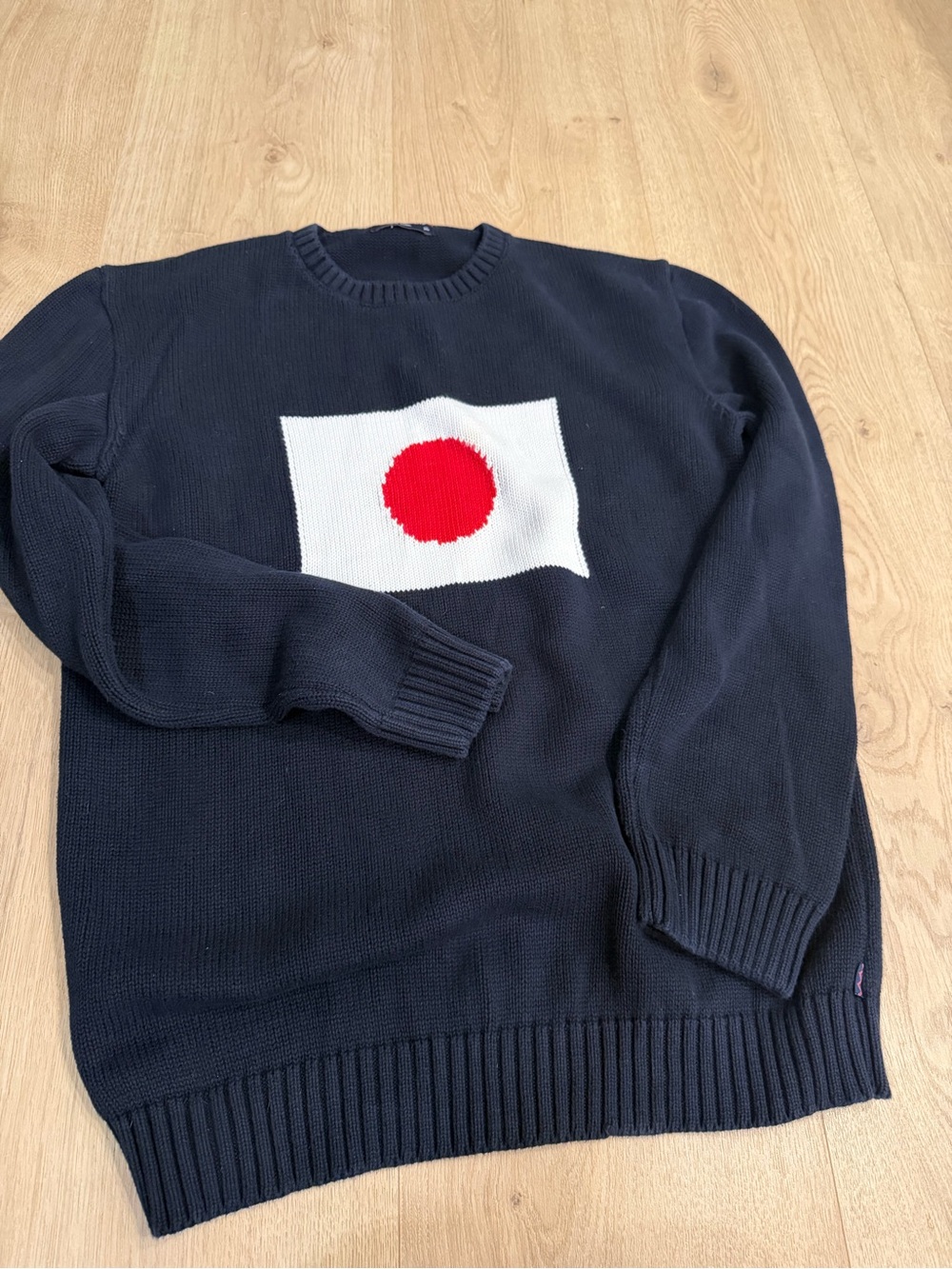 Men’s Rowing Blazers Japan Flag Crewneck Cotton Knit Pullover Sweater XL